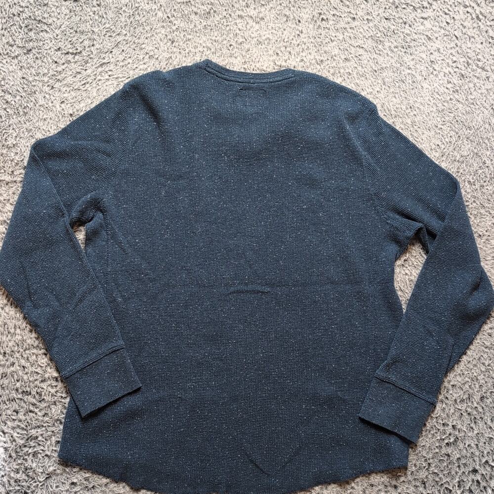 Lucky Brand Shirt Men Extra Large Blue Casual Thermal Waffle Knit Long Sleeve - Picture 5 of 6